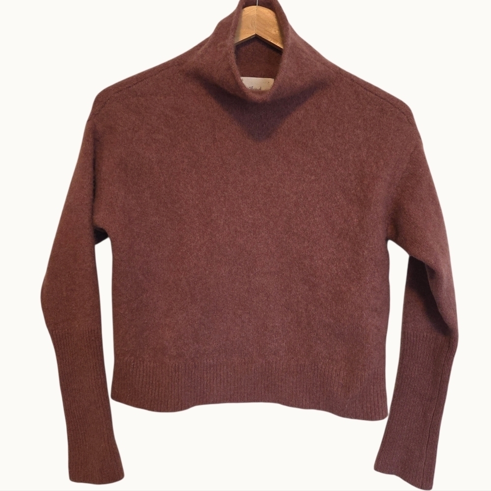 Wilfred Cropped Mock Neck Sweater – Dusty Rose | Size S - Picture 2 of 5
